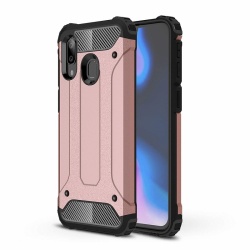 Samsung Galaxy A20e Luxury Armor Cover Rosegold