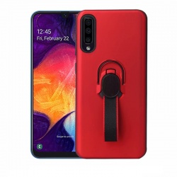Samsung Galaxy A50 Shockproof Finger Loop Strap Cover Red