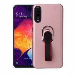 Samsung Galaxy A50 Shockproof Finger Loop Strap Cover Rosegold