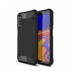 Samsung Galaxy A7(2018) Dual Layer Hybrid Soft TPU Shock-absorbing Protective Cover Black