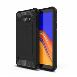 Samsung Galaxy J4 Plus Dual Layer Hybrid Soft TPU Shock-absorbing Protective Cover Black