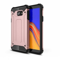 Samsung Galaxy J4 Plus Dual Layer Hybrid Soft TPU Shock-absorbing Protective Cover Rosegold