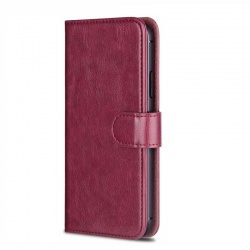 Sony L4 Leather Wallet Case Wine