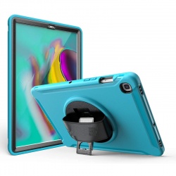 Samsung Galaxy Tab A Case 10.1(2019) SM-T510 Shockproof Cover With Starp Holder| Light Blue