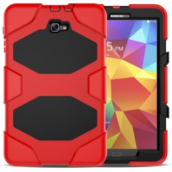 Samsung Galaxy Tab A Case 10.1 T580 - Heavy Duty Rugged  Shockproof Drop Protection Cover With Kickstand Red