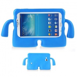 Samsung Galaxy Tab A 7 Inch T280 / T285 Kids Rubber Shock Proof Cover with Carry Handle Blue