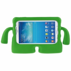 Samsung Galaxy Tab A 7 Inch T280 / T285 Kids Rubber Shock Proof Cover with Carry Handle Green