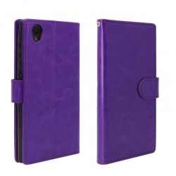 Sony Xperia L1 PU Leather Wallet Case Purple