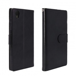 Sony Xperia L1 PU Leather Wallet Case Black