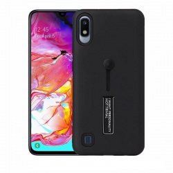 Samsung Galaxy A10 Kickstand Shockproof Cover Black