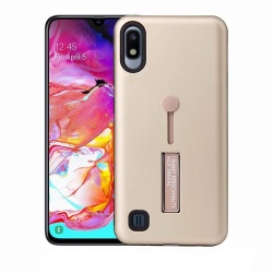Samsung Galaxy A10 Kickstand Shockproof Cover Gold