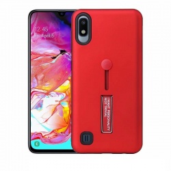 Samsung Galaxy A10 Kickstand Shockproof Cover Red