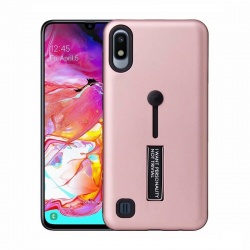 Samsung Galaxy A10 Kickstand Shockproof Cover Rosegold