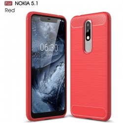 Nokia 5.1 Silicon Red TPU Case
