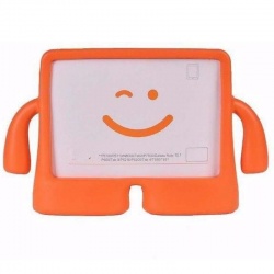 Samsung Tab A T580 Case for Kids Rubber Shock Proof Cover with Carry Handle Orange