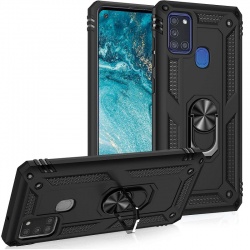 Oppo A15 Case - Black Ring Armor