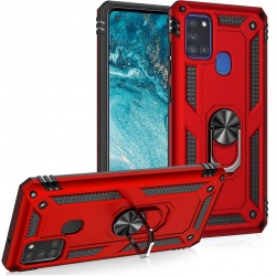Oppo A15 Case - Red   Ring Armor