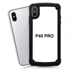 Huawei P40 Pro Clear Back Shockproof Cover Black