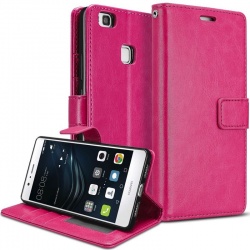 Huawei P9 Lite PU Leather Wallet Case  Pink