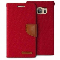 Samsung Galaxy S7 Edge Canvas Wallet Case  Red