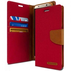 Samsung Galaxy S8 Canvas Wallet Case  Red