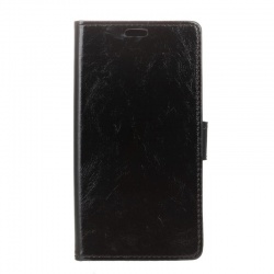 Vodafone Smart V8 PU Leather Wallet Case  Black