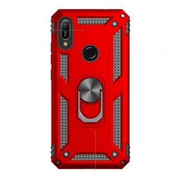 Asuwish Custodia Per Huawei Y6 2019 / Honor 8A, Rosso, Con Protezione Schermo In Vetro Temperato Inclusa