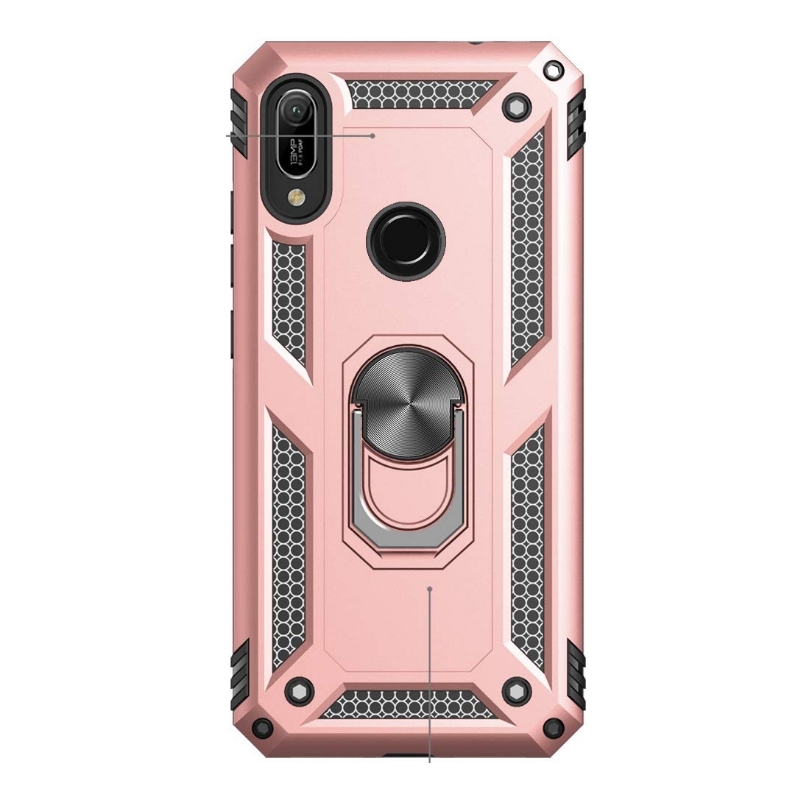 Huawei Y6 2019 Ring Armor Cover - Rosegold