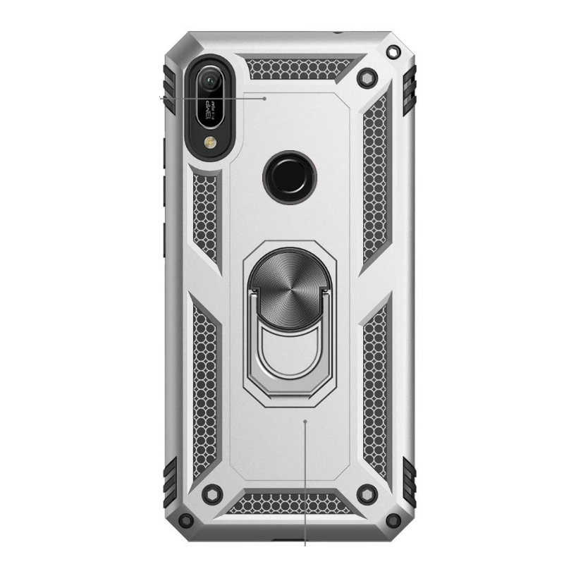 Huawei Y6 2019 Ring Armor Cover - Silver